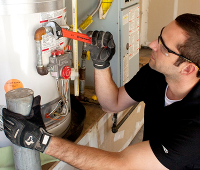 Matt is working on a water heater repair in Concord, CA